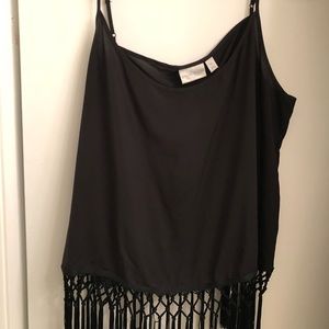 Blank fringe tank top